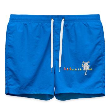 Elefant mit Vögeln auf Linie - Badeshorts - Cobalt blue - Vorne - AI Model Male 185 light (185cm)