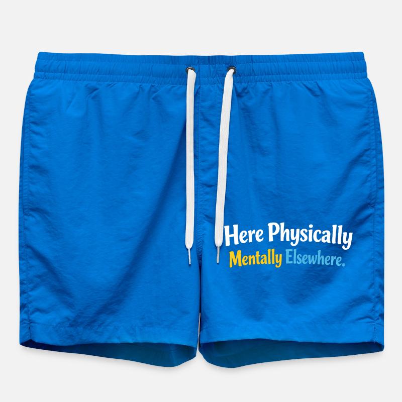 Sarkasmus Hier Physisch Geistig Anderswo Lustig - Badeshorts - Cobalt blue
