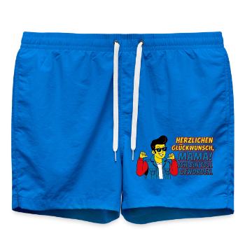 Herzlichen Glückwunsch Mama Sohn Witzig - Badeshorts - Cobalt blue - Vorne