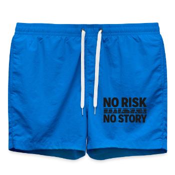 NO RISK NO STORY Sports Adventure Statement - Swim Trunks - cobalt blue - Front
