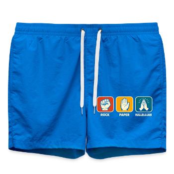 Pierre, papier Alléluia, croyant chrétien de Jésus - Short de bain - cobalt blue - Devant