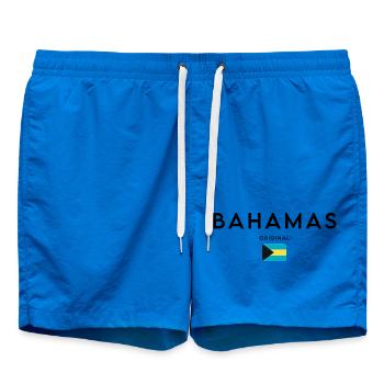 Fierté bahaméenne, design minimaliste et élégant - Short de bain - cobalt blue - Devant - AI Model Male 185 light (185cm)