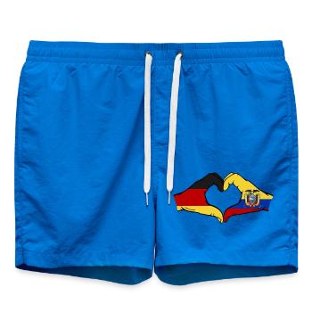 Cœur du drapeau de l’Allemagne de l’Équateur - Short de bain - cobalt blue - Devant