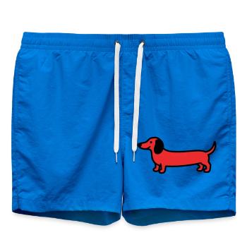 Jagdhund Dackel Profil Vektor - Badeshorts - Cobalt blue - Vorne