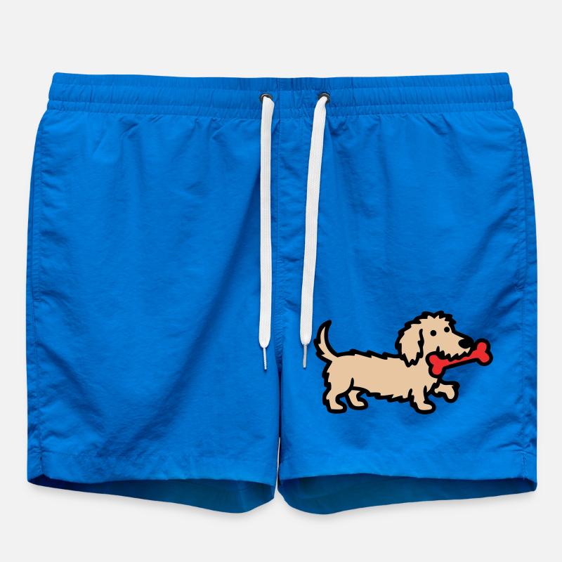 Dessin dessiné Terrier Doodle Bone - Short de bain - cobalt blue