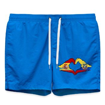 Spanien Ecuador Flagge Herz used - Badeshorts - Cobalt blue - Vorne