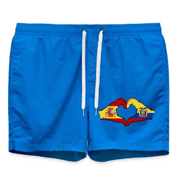 Spanien Ecuador Flagge Herz - Badeshorts - Cobalt blue - Vorne
