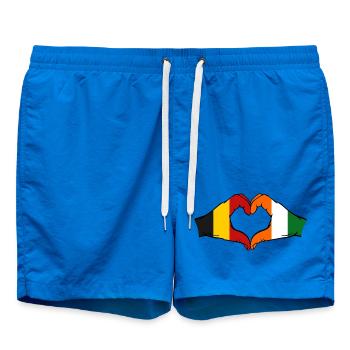 Drapeau de la Belgique Côte d’Ivoire Mains en forme de cœur - Short de bain - cobalt blue - Devant