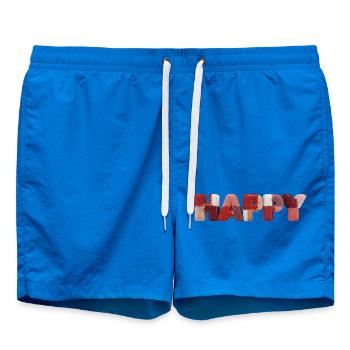 Look patchwork en tissu patchwork Happy - Short de bain - cobalt blue - Devant