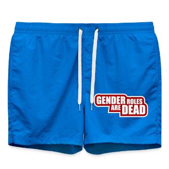 Les rôles de genre sont morts déclaration liberté - Short de bain - cobalt blue - Devant