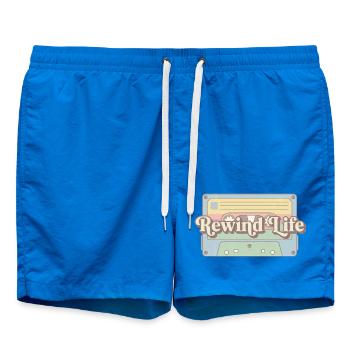 Rewind Life Retro Cassette - Swim Trunks - cobalt blue - Front