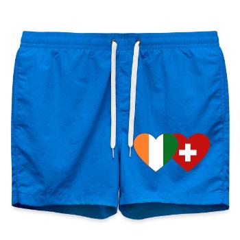Drapeau de la Côte d’Ivoire Suisse Cœur - Short de bain - cobalt blue - Devant