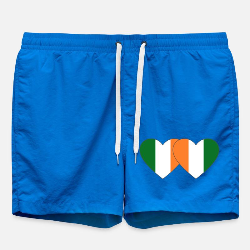 Irland_Elfenbeinkueste_Flagge_Herz - Short de bain - cobalt blue