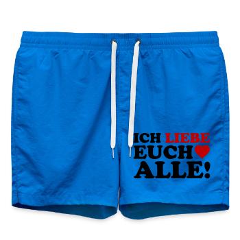 Liebe Herz Motiv - Badeshorts - Cobalt blue - Vorne