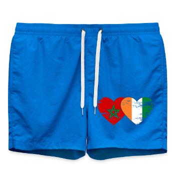 Cœur du drapeau marocain de Côte d’Ivoire utilisé - Short de bain - cobalt blue - Devant