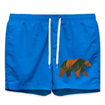 Ours de la forêt géométrique - Short de bain - cobalt blue - Devant