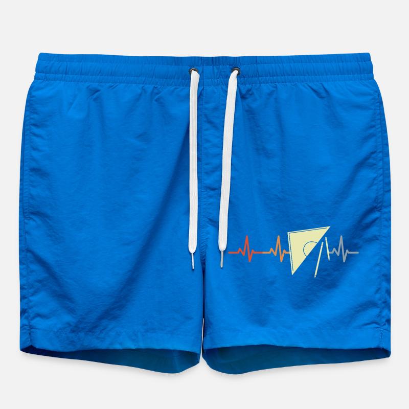 Palpitations cardiaques rétro géotriangle - Short de bain - cobalt blue