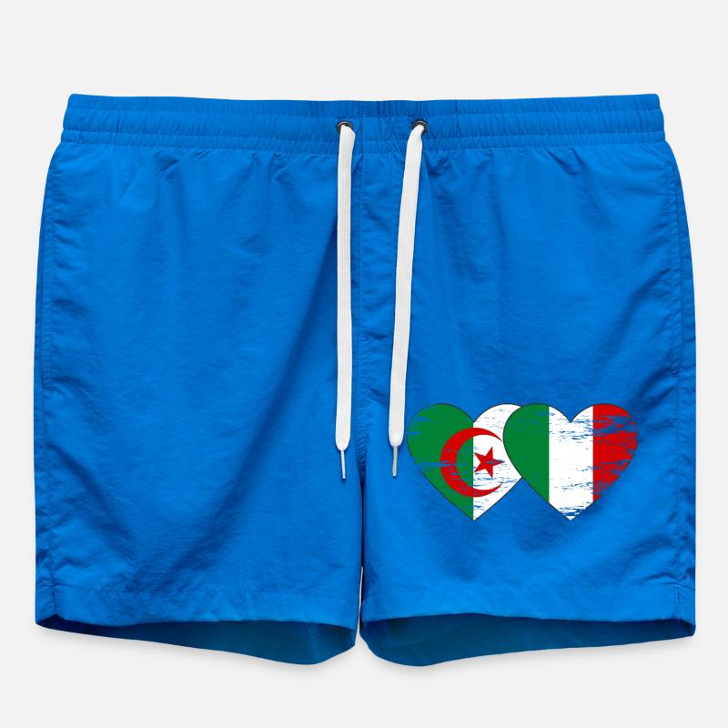 Drapeau Algérie Italie Cœur utilisé - Short de bain - cobalt blue