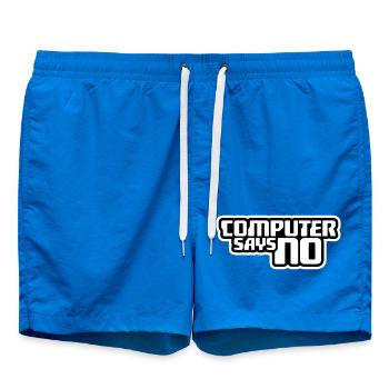 Computer Says No Lustig Programmierer Nerd Technik - Badeshorts - Cobalt blue - Vorne