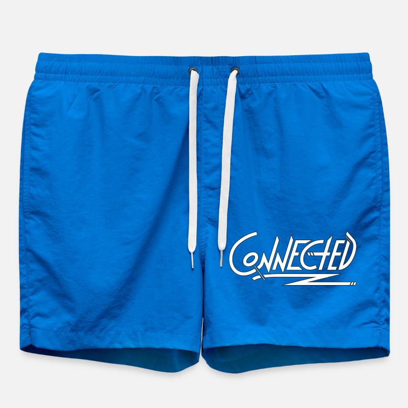 Connected_white_simple - Badeshorts - Cobalt blue