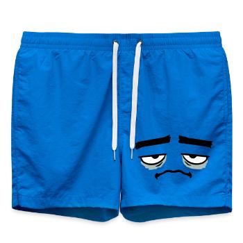 Mürrisches Trauriges Enttäuschtes Gesicht Lustig - Short de bain - cobalt blue - Devant