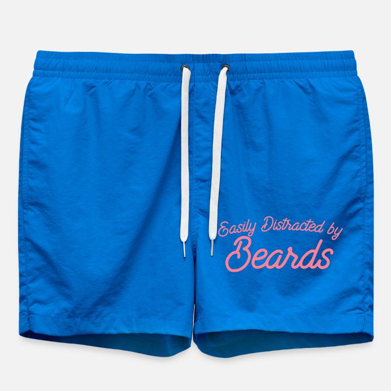 Easily Distracted by Beards - Swim Trunks - cobalt blue