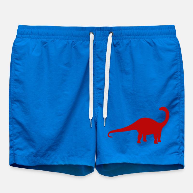 Brontosaurus Silhouette - Swim Trunks - cobalt blue