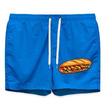 Freshly filled baguette sandwich - Swim Trunks - cobalt blue - Front