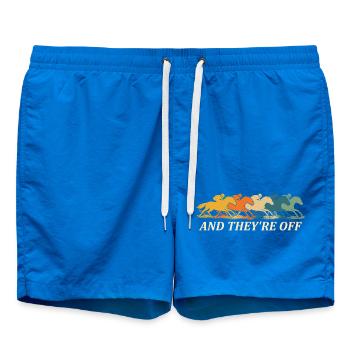 Und sie sind vom Pferderenn-Derby-Fan - Badeshorts - Cobalt blue - Vorne