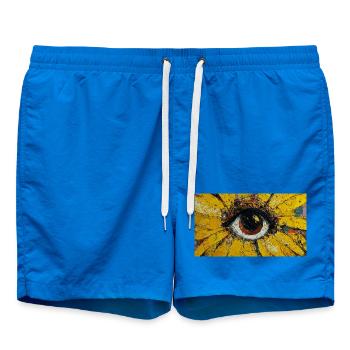 Sunflower - Suneye Painting - Swim Trunks - cobalt blue - Front