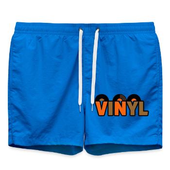 Lettrage vinyle : Musique rétro Nerd - Short de bain - cobalt blue - Devant