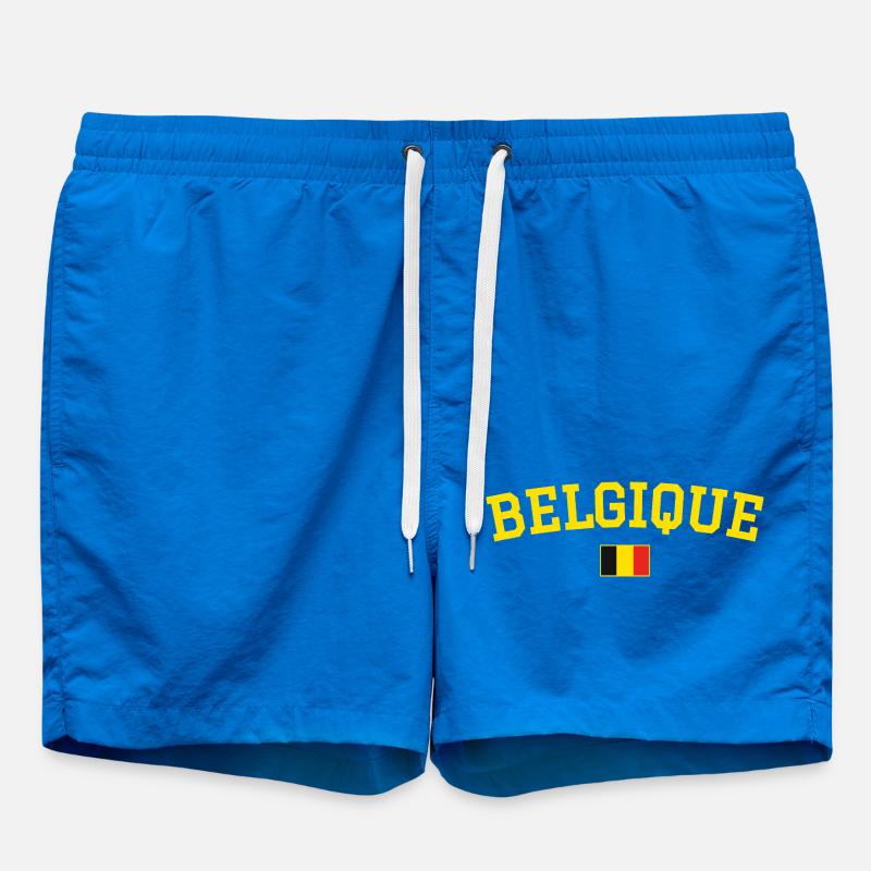 Drapeau belge design jaune - Short de bain - cobalt blue