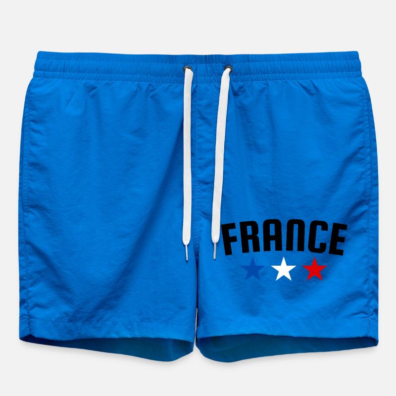 France Three Star Design - Swim Trunks - cobalt blue