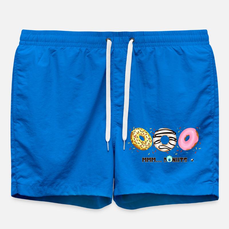Glasierte Donuts mit Sprinkles Abbildung - Badeshorts - Cobalt blue