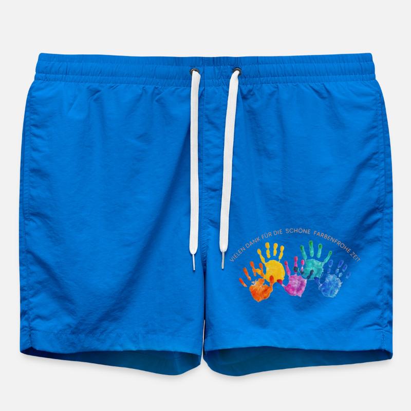 Farbenreiche Handabdrücke Dankzeit - Badeshorts - Cobalt blue