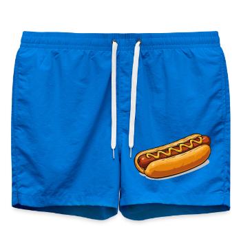 Cheerful Hot Dog Comic - Swim Trunks - cobalt blue - Front