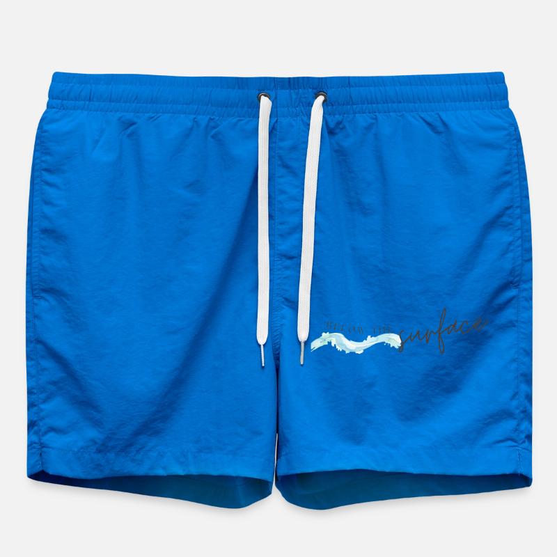 Below The Surface Ocean Inspired T-Shirt - Swim Trunks - cobalt blue