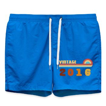 10 Year Old Black Gold Tee born 2016 - Swim Trunks - cobalt blue - Front