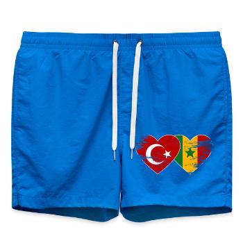 Türkei_Senegal_Flagge_Herz_used - Short de bain - cobalt blue - Devant