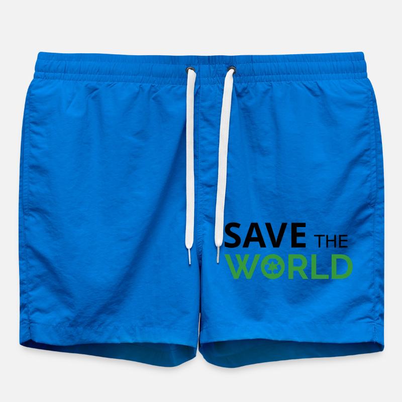 Save the world - Swim Trunks - cobalt blue