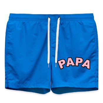 Papa Herzchen Print - Badeshorts - Cobalt blue - Vorne