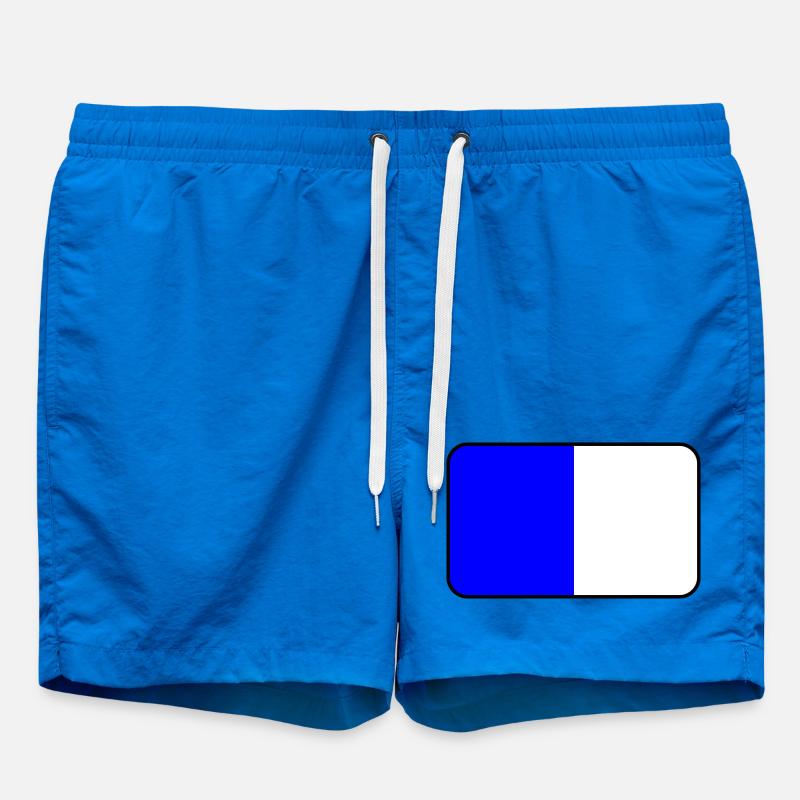 Spa Flag Emblem - Swim Trunks - cobalt blue