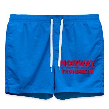Norway Trondheim Bold City Typography - Swim Trunks - cobalt blue - Front