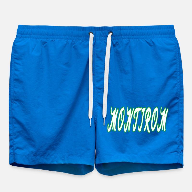 Montirom text - Swim Trunks - cobalt blue