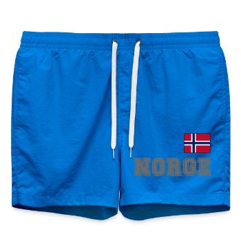 NORWEGN - NORGE Trikot Look - Flagge auf der Brust - Badeshorts - Cobalt blue - Vorne