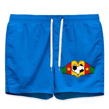 Kamerun Flagge Hände Herzform - Badeshorts - Cobalt blue - Vorne