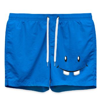 Schwarzweiß Lächeln mit Zähnen - Badeshorts - Cobalt blue - Vorne