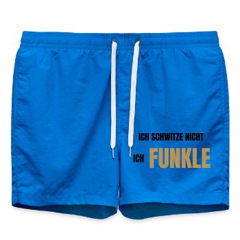 Ich schwitze nicht ich funkle - Badeshorts - Cobalt blue - Vorne