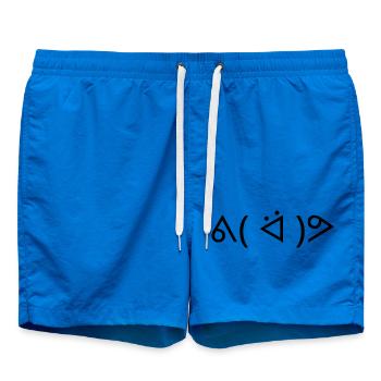 Happy Dance Dancing ᕕ( ᐛ )ᕗ Emoticon - Swim Trunks - cobalt blue - Front - AI Model Male 185 light (185cm)