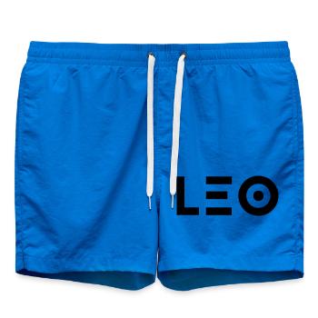 Prénom Leo - Short de bain - cobalt blue - Devant - AI Model Male 185 light (185cm)